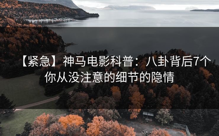 【紧急】神马电影科普：八卦背后7个你从没注意的细节的隐情