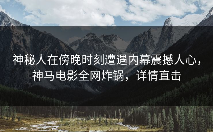 神秘人在傍晚时刻遭遇内幕震撼人心，神马电影全网炸锅，详情直击